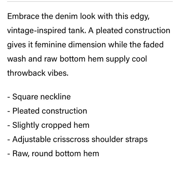 Free People black Marina denim top Medium NWT - Picture 12 of 12